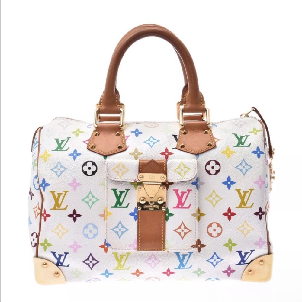 Louis Vuitton Speedy White Monogram Multicolor 30